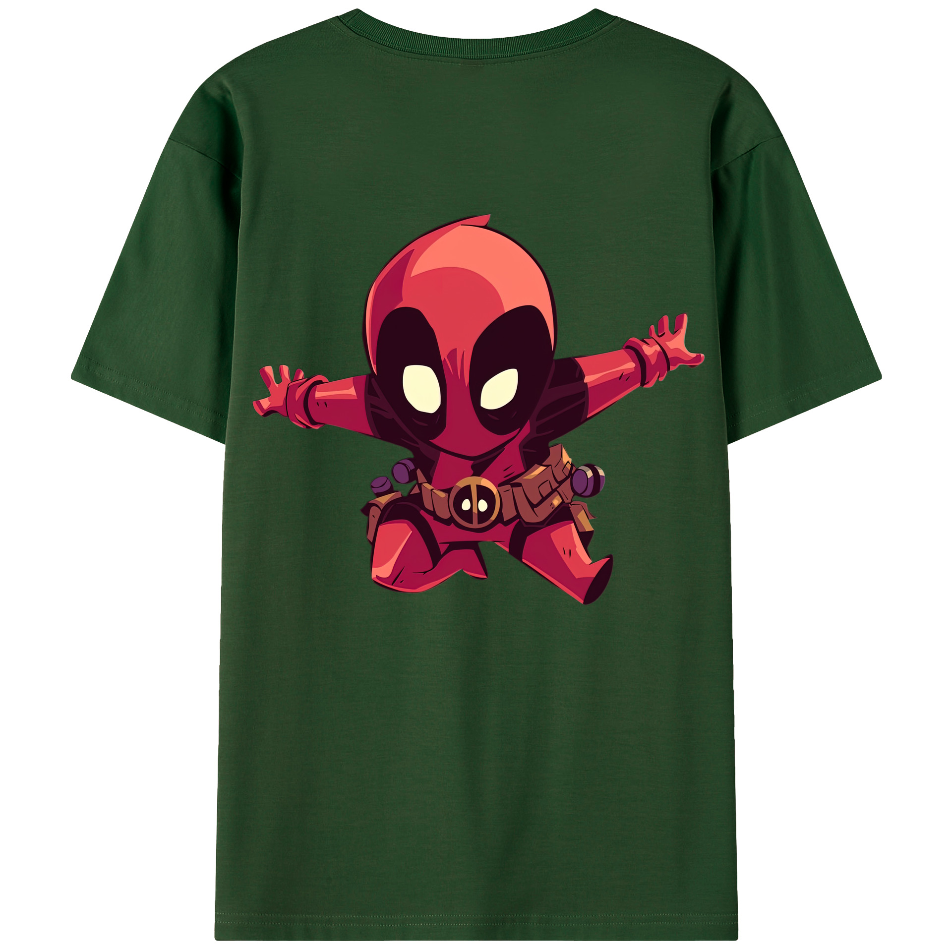 （画像用） Deadpool デッドプール 綿100％半袖Tシャツ（背面プリント）
